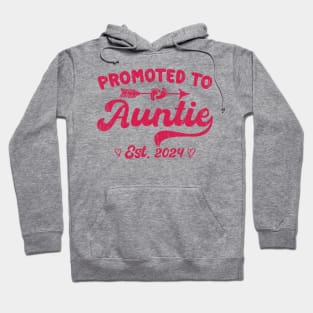 Promoted to Auntie 2024, Soon to Be Auntie Baby Reveal Aunt Hoodie